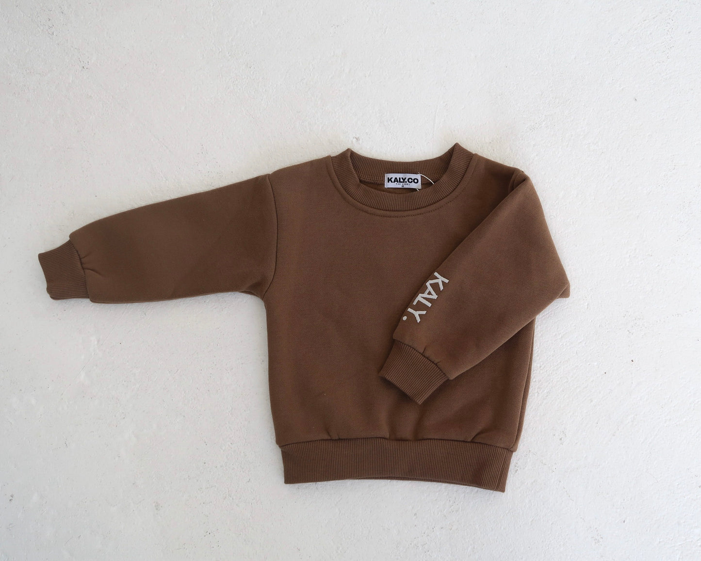 Kids Staple Fleece Jumper - Brown