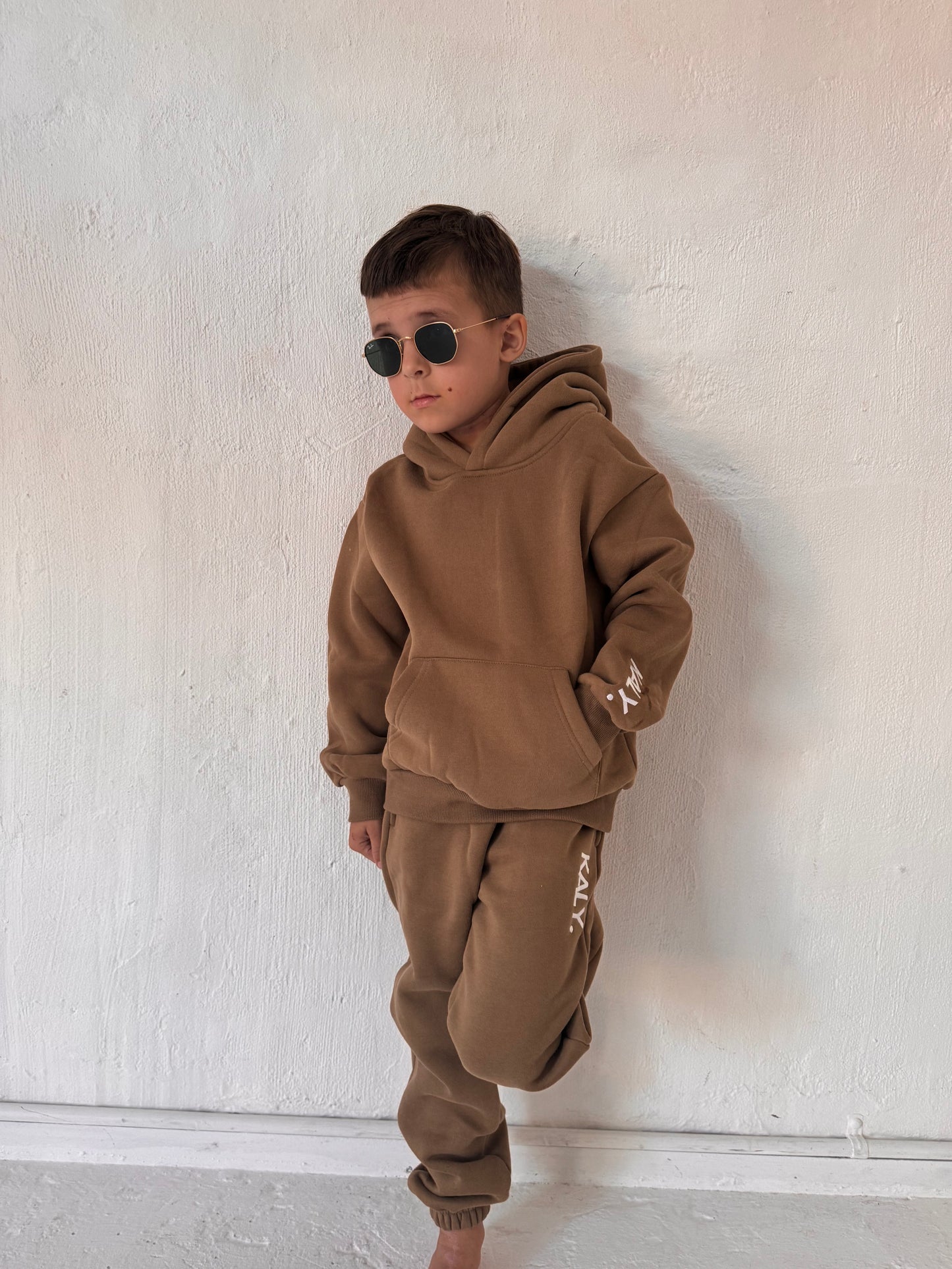 Kids Staple Fleece Hoodie - Brown