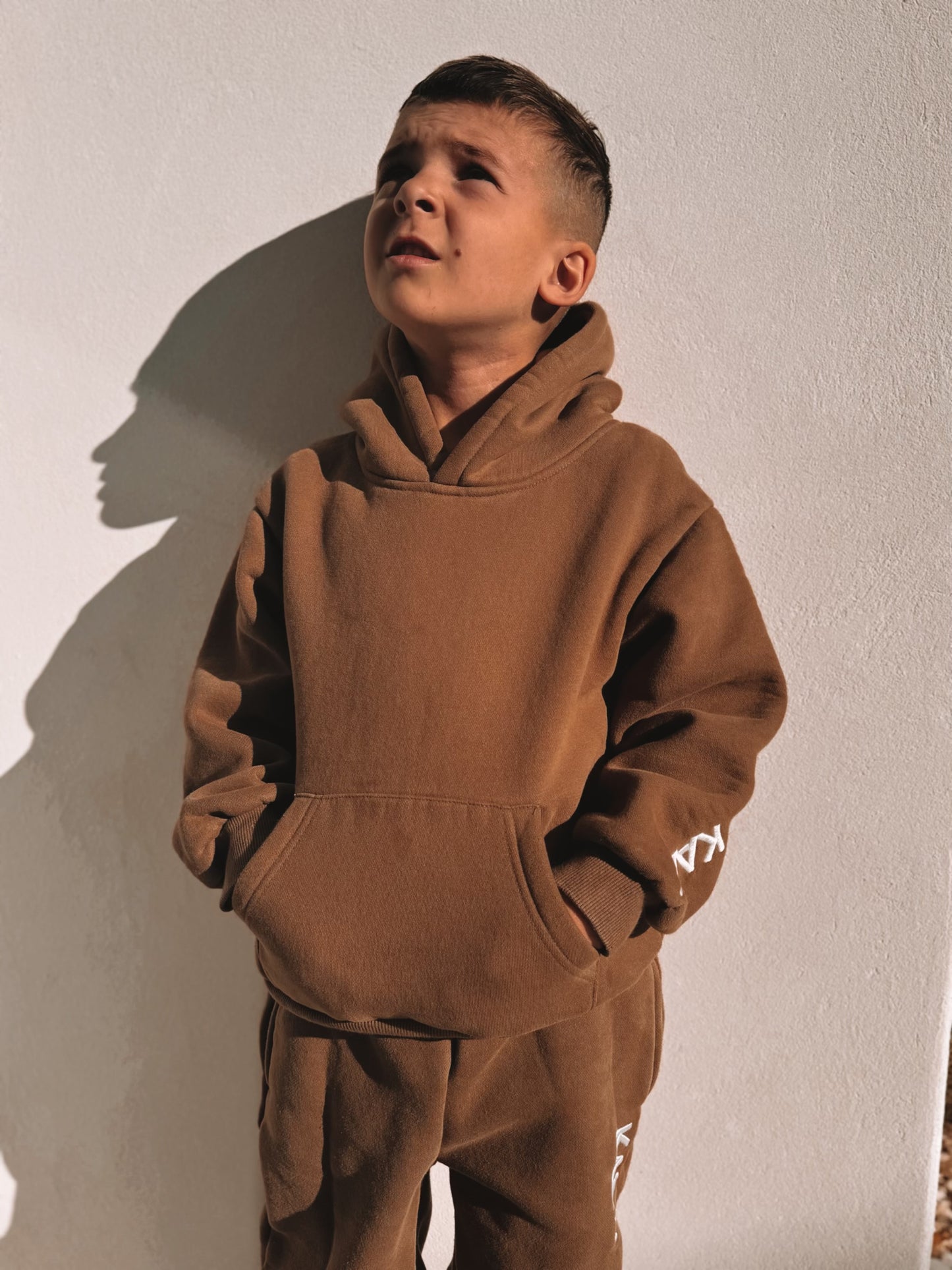 Kids Staple Fleece Hoodie - Brown