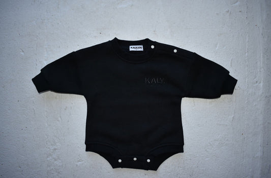 Fleece Romper - Black