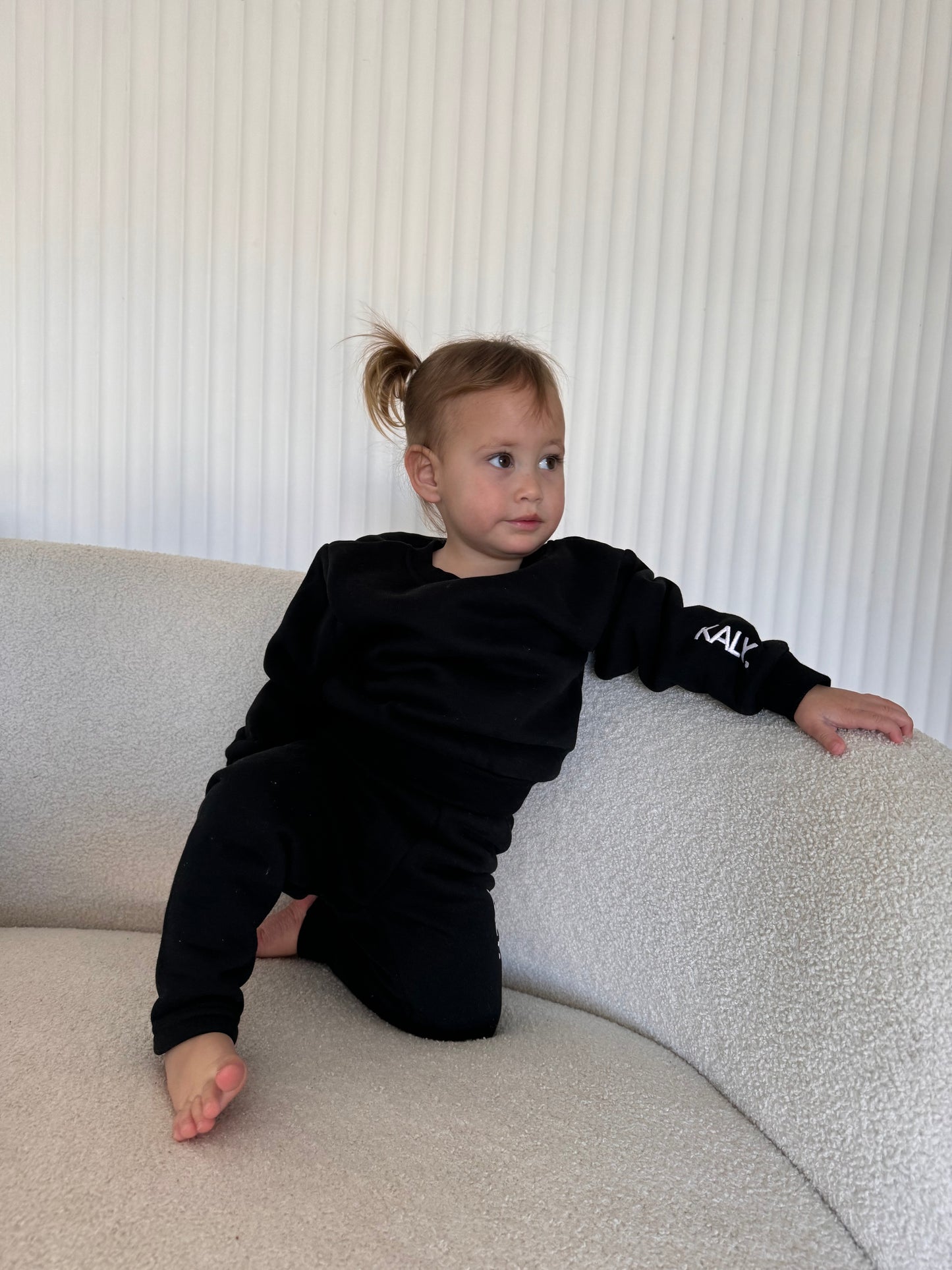 Kids Fleece Leggings - Black