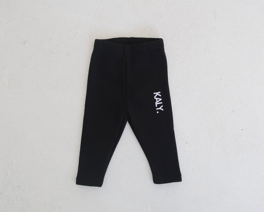 Kids Fleece Leggings - Black