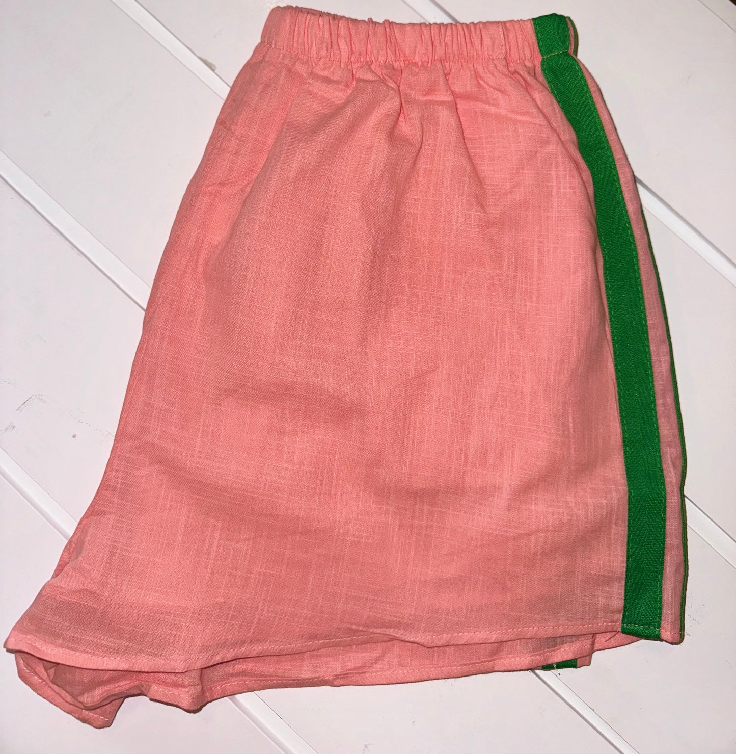 Pink / Green Racer Shorts - By Frankie