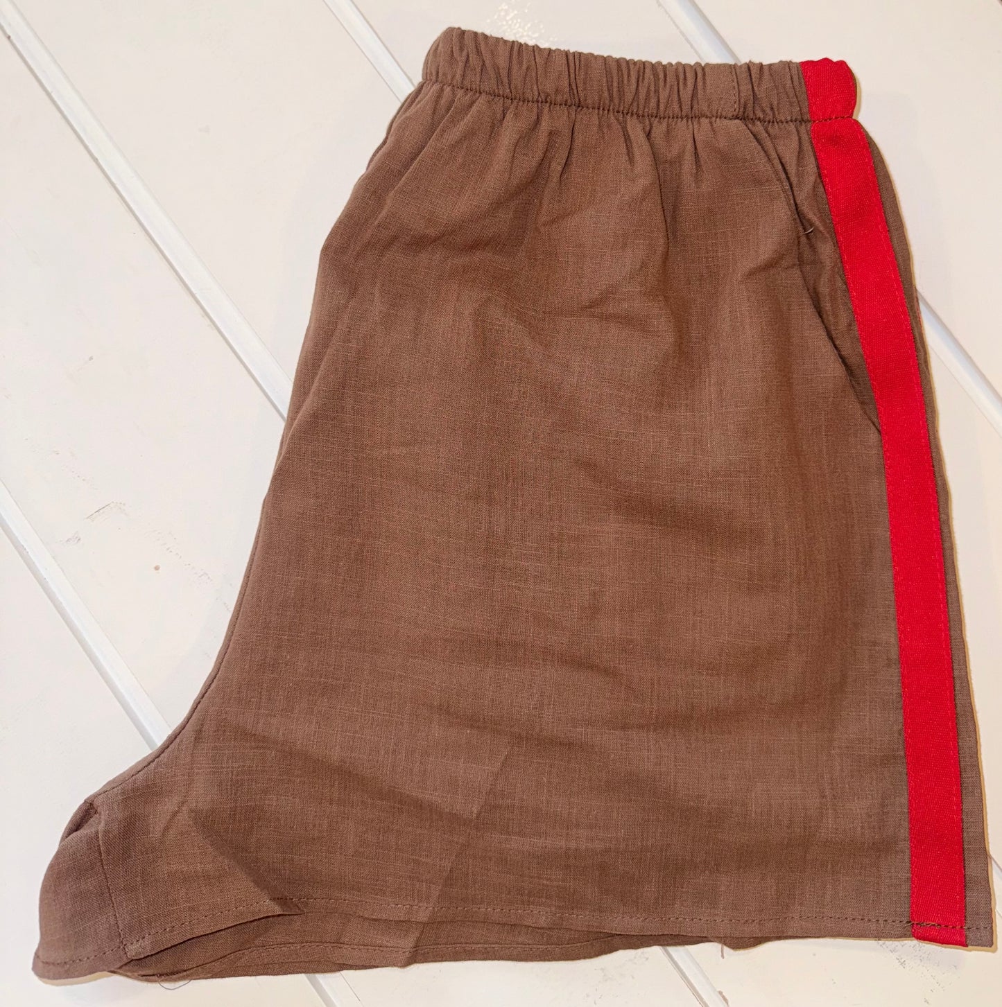 Brown / Red Racer Shorts - By Frankie