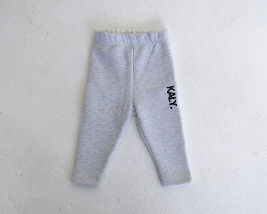 Kids Fleece Leggings - Grey Marle